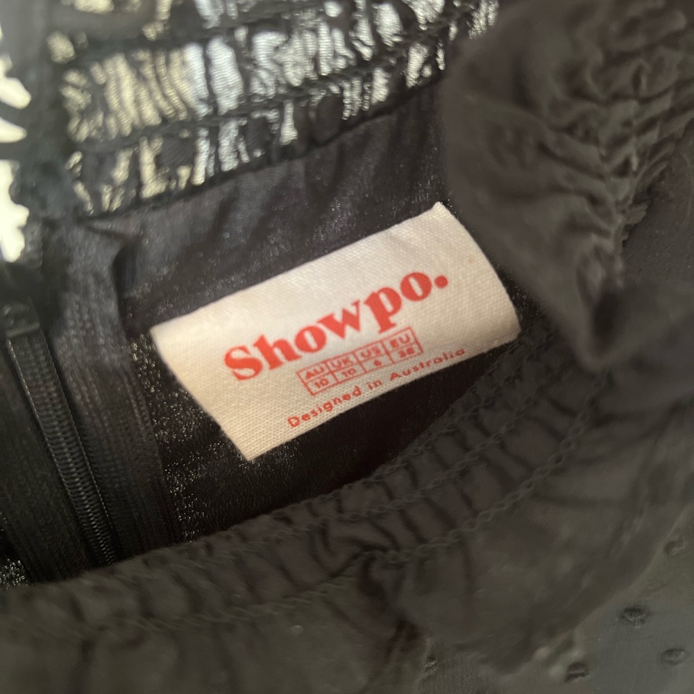 Showpo Are You Gonna Kiss Me Mini black dress size 6 US - Picture 9 of 10